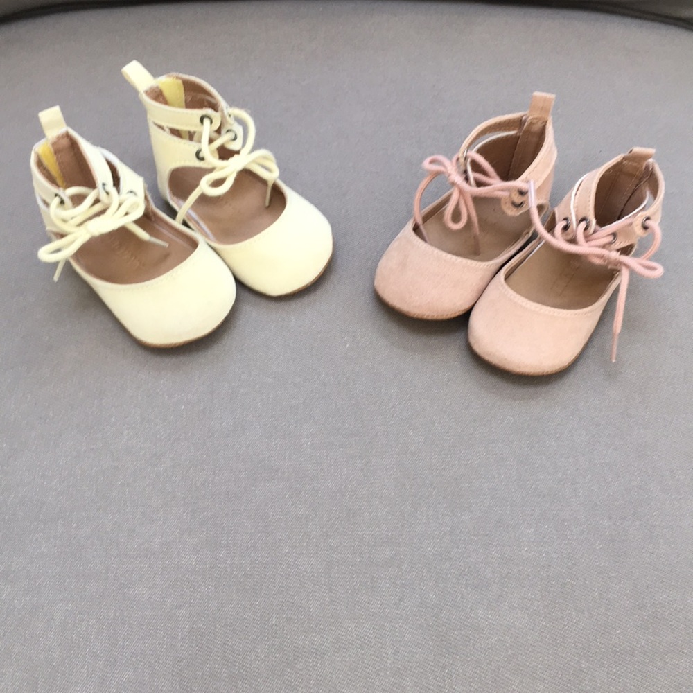Old navy shoes pale yellow and blush